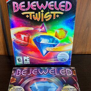 Bejeweled Twist PopCap Puzzle Game (2008 PC CD-ROM Windows) & Bejeweled 2 Games